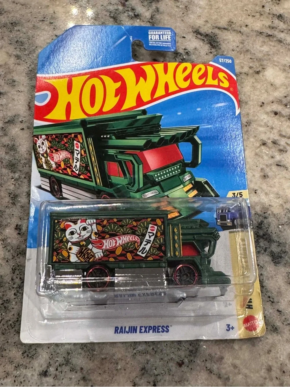 Hot Wheels Raijin Express Green Die-Cast Truck - Collectible Kids Vehicle